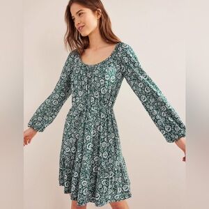 BODEN Scoop Tiered Jersey Mini Dress